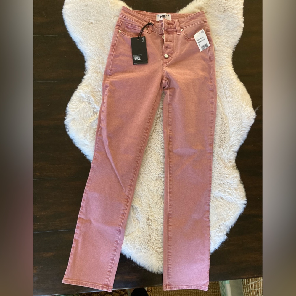 PAIGE Cindy High Rise Vintage Rose Faded Ankle Jeans size 23. Brand new.